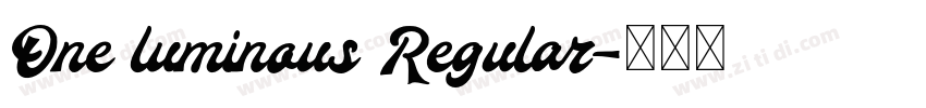 One luminous Regular字体转换